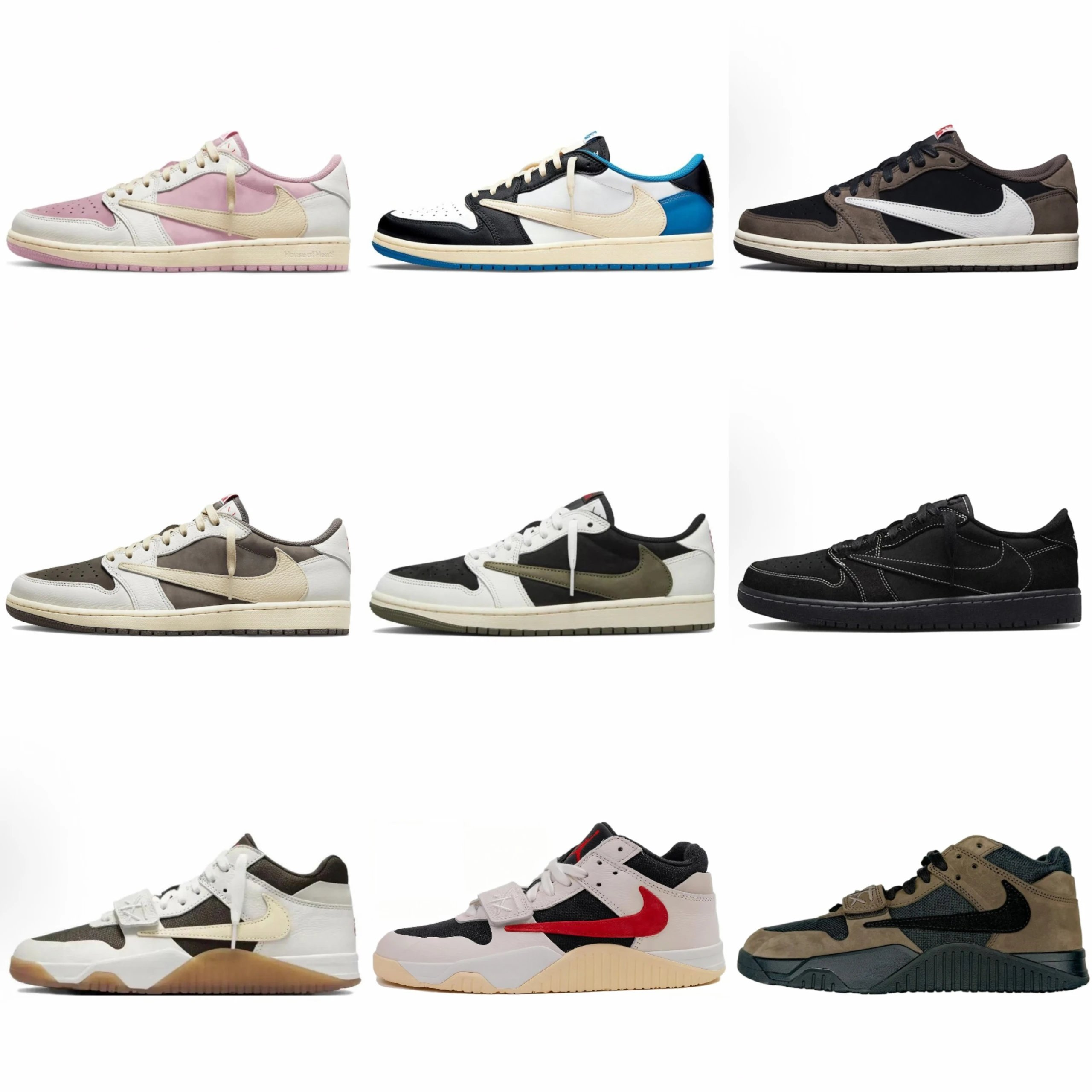 Jordan Travis Scott
Budget batch
(20 colorways)